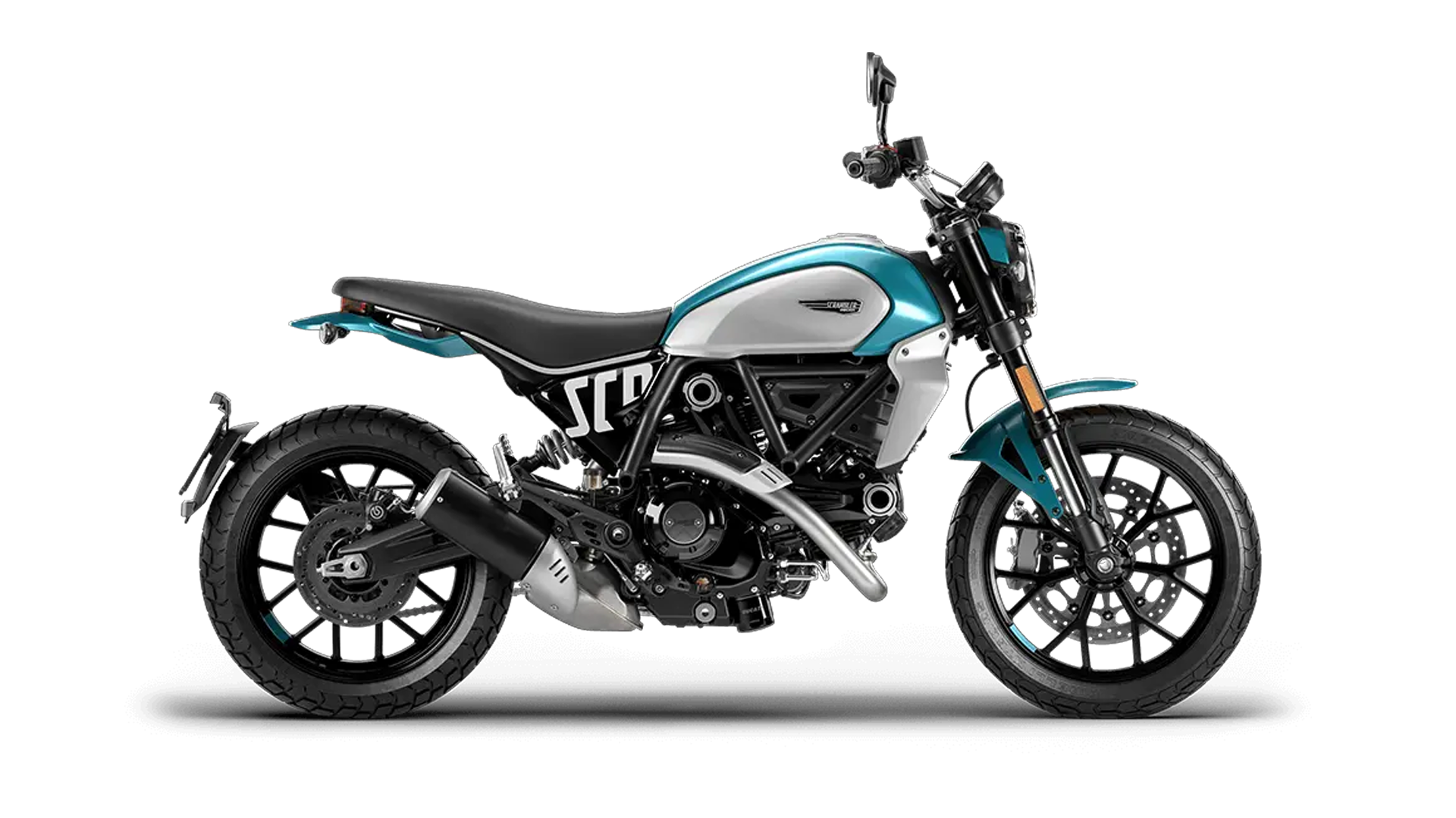 Scrambler icon azul celeste