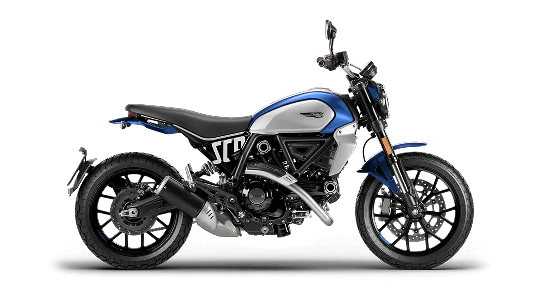Scrambler icon blue