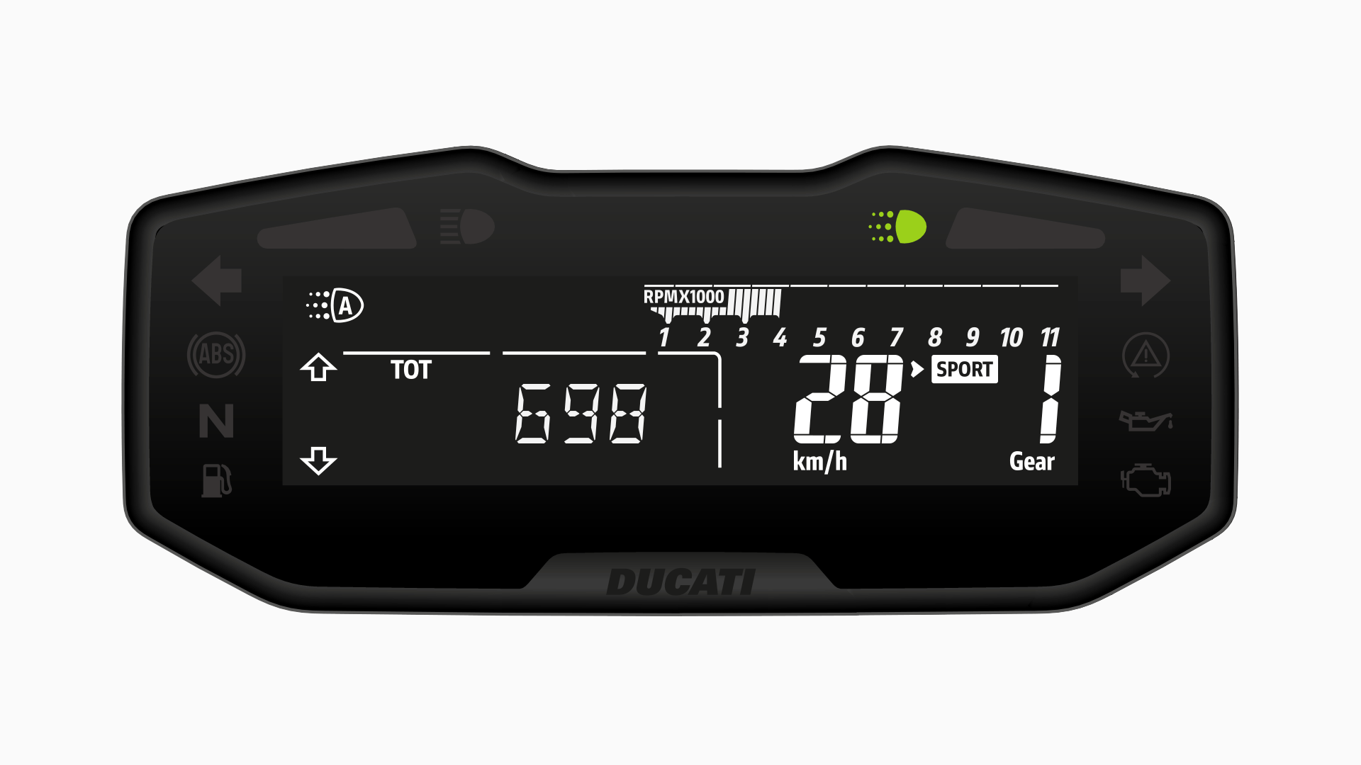 Painel Hypermotard 696 mono Ducati Brasília